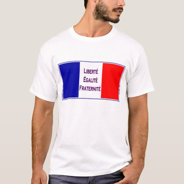 Camiseta La France de Vive, patriótico francês de Revlution (Frente)
