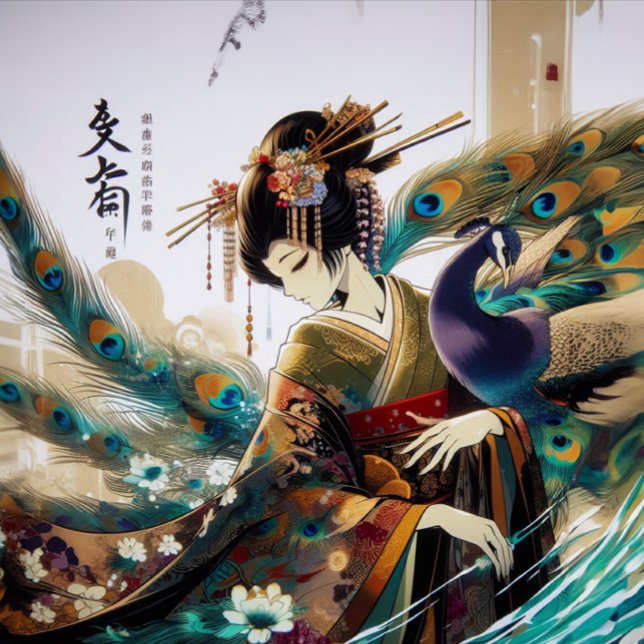 Camiseta La geisha et le paon (Criador carregado)