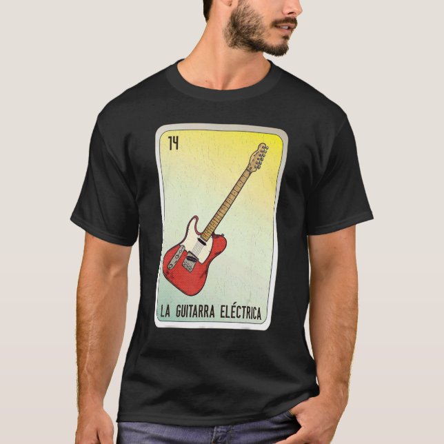 Camiseta La Guitarra Elétrica Mexicana Slang Lottery Bingo (Frente)