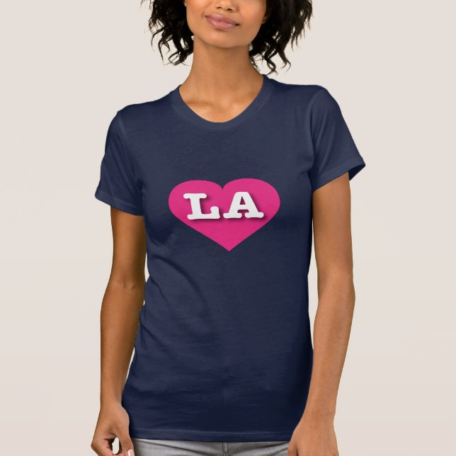 Camiseta LA Hot PInk Heart - Eu amo LA (Frente)