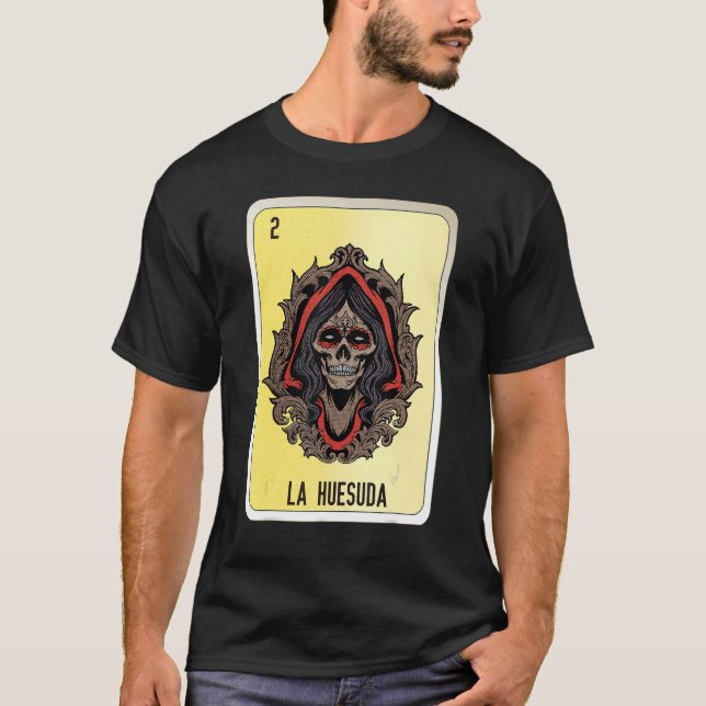 Camiseta La Huesuda Mexican Slang Lottery Bingo Cards (Frente)
