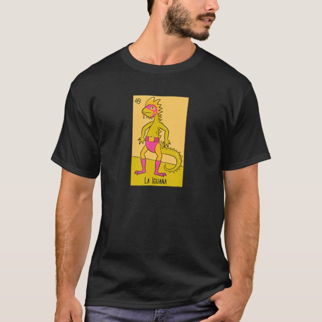 Camiseta La Iguana Mexicana Luchador Wrestler Lottery Card (Frente)