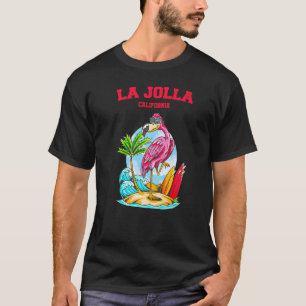 Camiseta La Jolla Beach Flamingo Ocean Surfboard