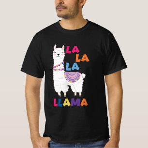 Camiseta La La La Llama - Engraçado Cantando Llama