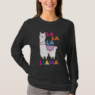 Camiseta La La La Llama - Engraçado Cantando Llama