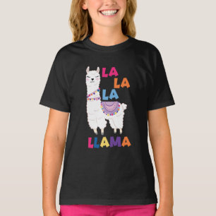 Camiseta La La La Llama - Engraçado Cantando Llama