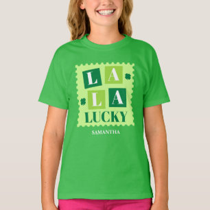 Camiseta La La Lucky Dia de São Patrício Personalizado Cria