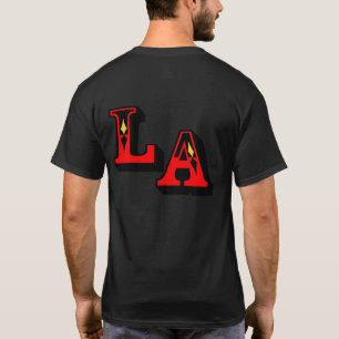 Camiseta ・° ☐ LA Legal Na moda de Logotipo Casual Dark T-Sh