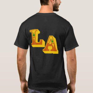 Camiseta ・° ☐ LA Legal Na moda de Logotipo Casual Dark T-Sh