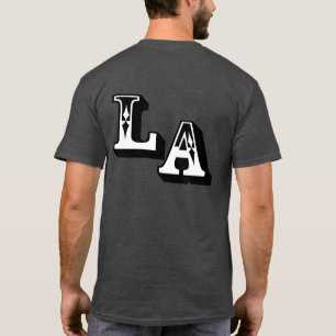 Camiseta ・° ☐ LA Legal Na moda de Logotipo Casual Dark T-Sh