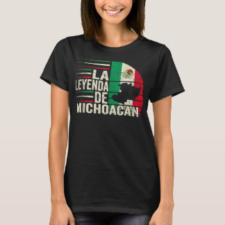 Camiseta La Leyenda De Michoacan Mapa Da Bandeira Mexicana