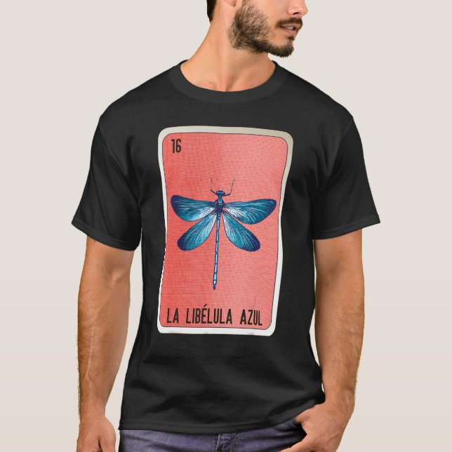 Camiseta La Libelula Azul Mexican Slang Lottery Bingo Cards (Frente)