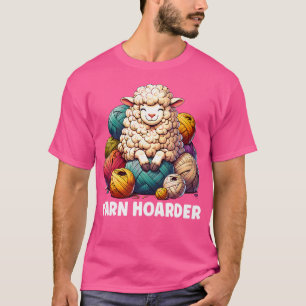Camiseta Lã Lover Feita à Mão Crochet Ovelino Hoarder Kni