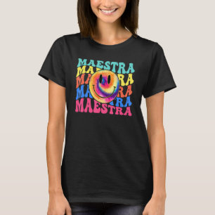 Camiseta La Maestra Feliz Enfrentando O Professor Espanhol 