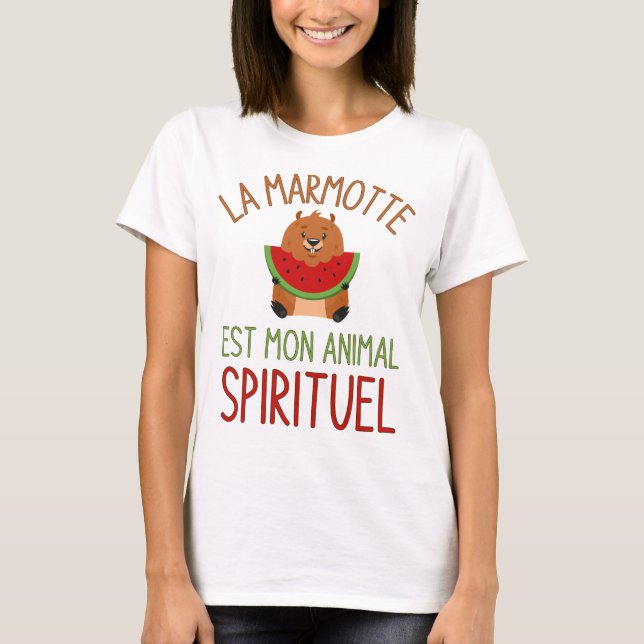 Camiseta La marmotte est mon animal spirituel (Frente)