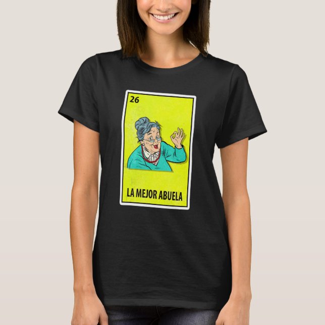 Camiseta La Mejor Abuela Mexicana Parody Lottery Avó (Frente)