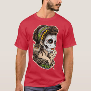 Camiseta La Muerte e a Coruja Clássica TSirt