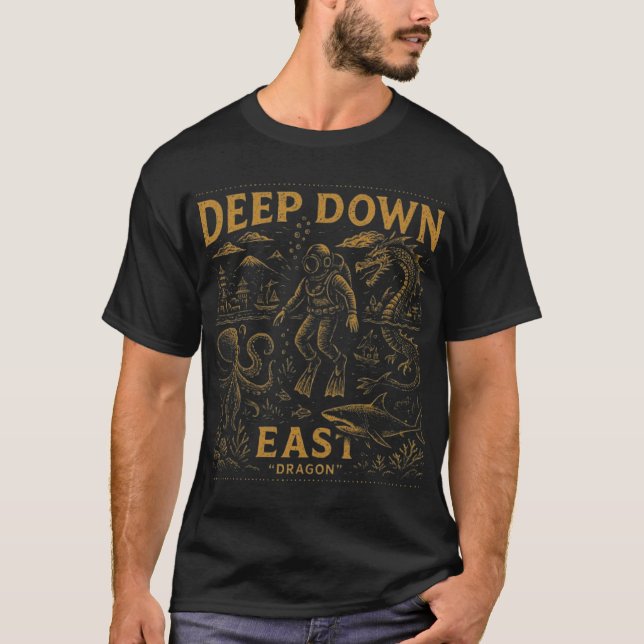 CAMISETA LÁ NO FUNDO DO LESTE – “DRAGÃO” (Frente)