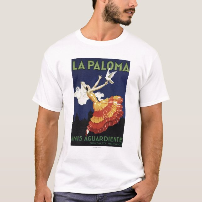Camiseta La Paloma - promocional de Aguardiente dos Anis (Frente)