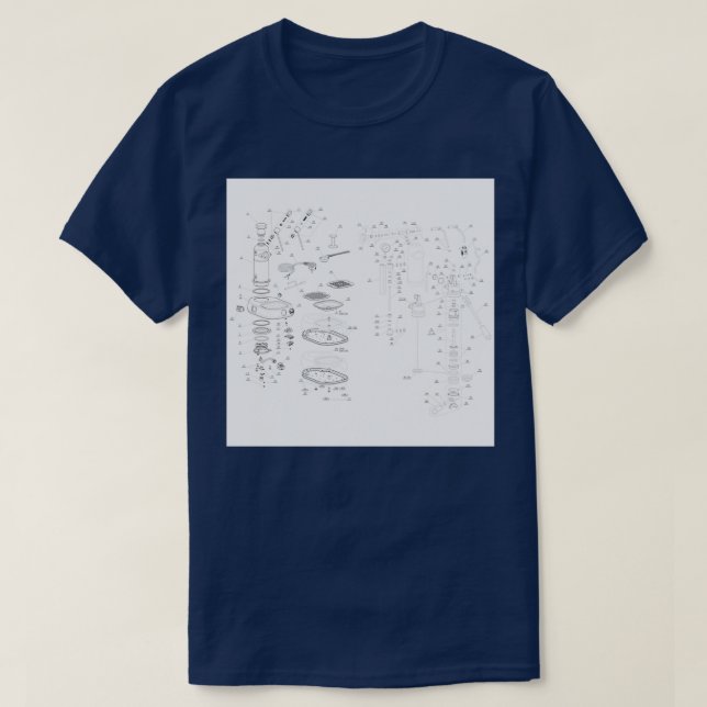 Camiseta La Pavoni Professional Patent Drawing 2 (Frente do Design)