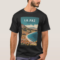 La Paz Bolivia Illustração Viagem Art Vintage