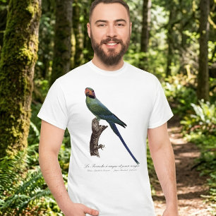 Camiseta La Perruche a nuque et joues rouges