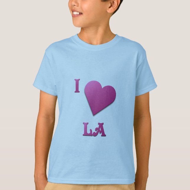 Camiseta LA - Rosa Quente (Frente)