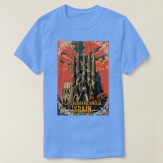 Camiseta La Sagrada Familia Espanha Art Herança Espanhola (Frente do Design)