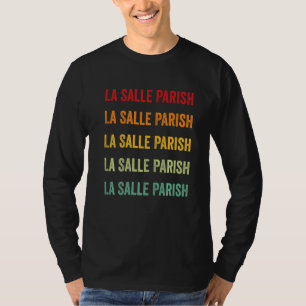 Camiseta La Salle Paróquia Louisiana Texto Arco-íris