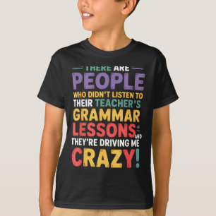 Camiseta Lá Seu Eles São Professor De Gramática Inglesa Eng