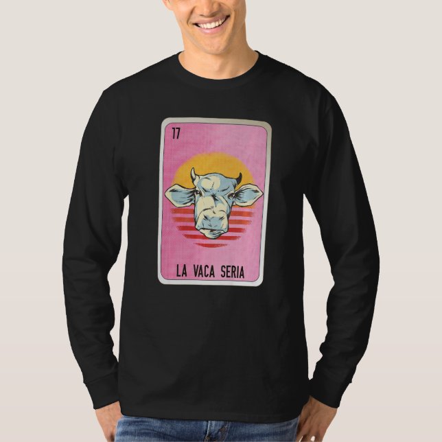 Camiseta La Vaca Seria Mexican Slang Lottery Bingo Cards   (Frente)