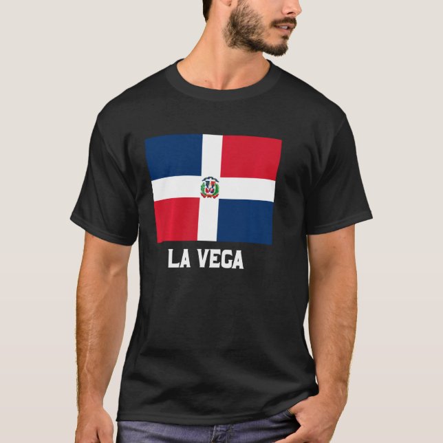 Camiseta La Vega República Dominicana Bandeira Emblem Escud (Frente)