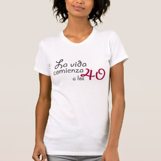 Camiseta La vida comienza a los 40
