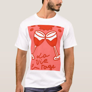 Camiseta la vie en rouge