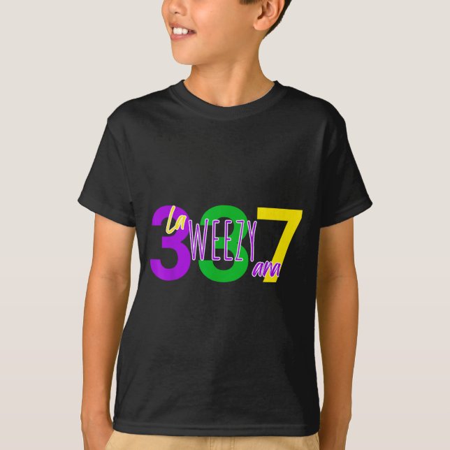 Camiseta La Weezy Ana Louisiana Mardi Gras 337 New Orleans  (Frente)