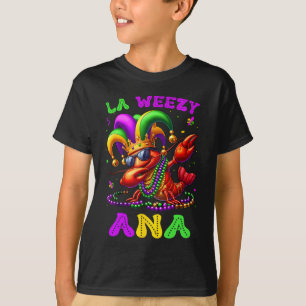 Camiseta La Weezy Ana Mardi Gras Louisiana Engraçado Dabbin