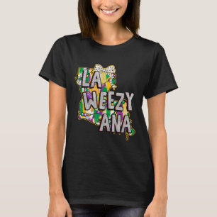 Camiseta La Weezy Ana Mardi Gras Louisiana Fat Terças Lou