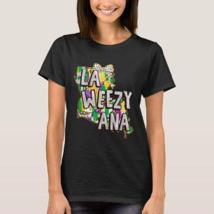 Camiseta La Weezy Ana Mardi Gras Louisiana Fat Terças Lou