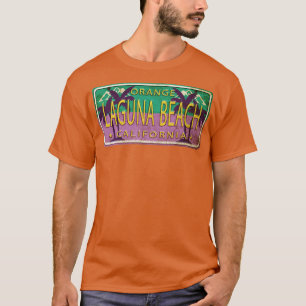 Camiseta Laa Beach California Palm Trees License Plate