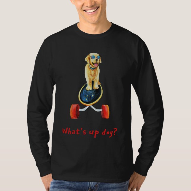 Camiseta Lab Bonito Com Óculos De Sol Que Cachorra (Frente)
