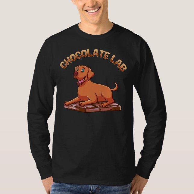 Camiseta Lab de Chocolate Bonito Lab. Labrador Marrom (Frente)