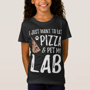 Camiseta Lab Dog Pizza Labrador Cachorro Mãozinho Presente