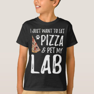 Camiseta Lab Dog Pizza Labrador Cachorro Mãozinho Presente