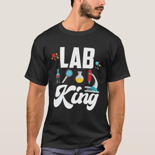 Camiseta Lab King  Chemist Laboratory Worker (Frente)