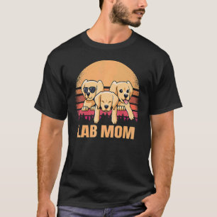 Camiseta Lab Mãe Labrador Amarelo Retriever Vintage Dog Ret