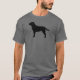 Camiseta Lab Preto Labrador Cachorro Retriever Silhouette (Frente)
