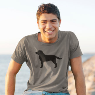 Camiseta Lab Preto Labrador Cachorro Retriever Silhouette