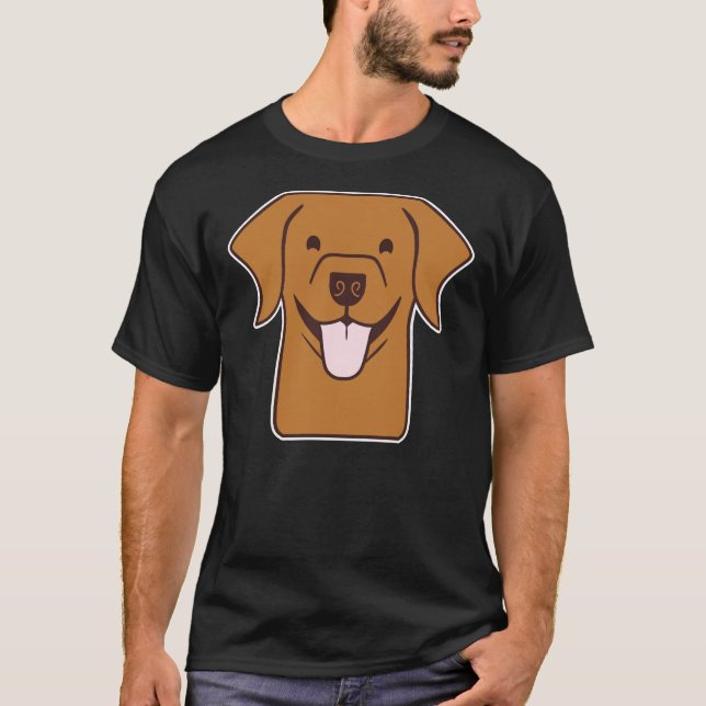 Camiseta Lab Red Fox Lab Feliz Labrador Lab Mãe Lab Reddish (Frente)