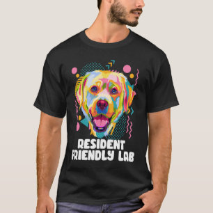 Camiseta Lab Residente Amigável Labrador Humor De Retriever