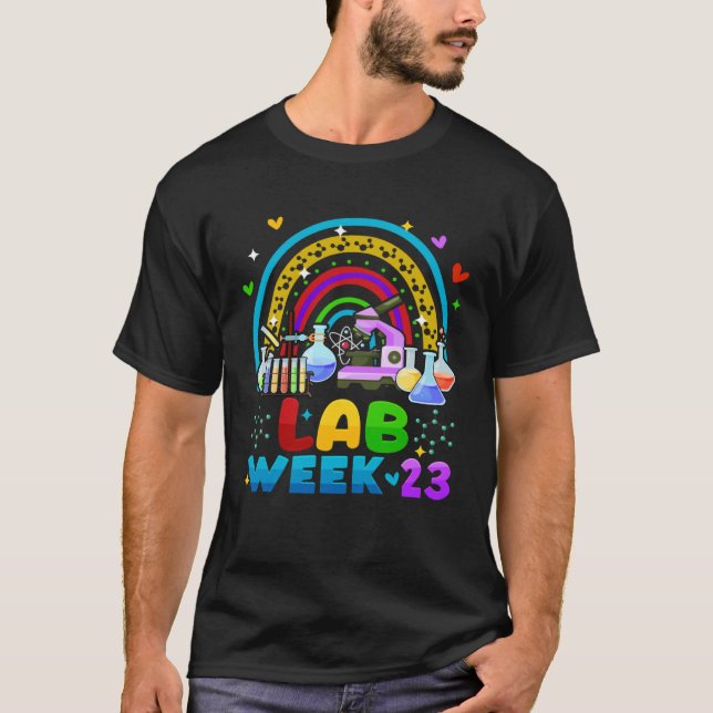 Camiseta Lab Semana 2023 Rainbow Medical Laboratory Science (Frente)